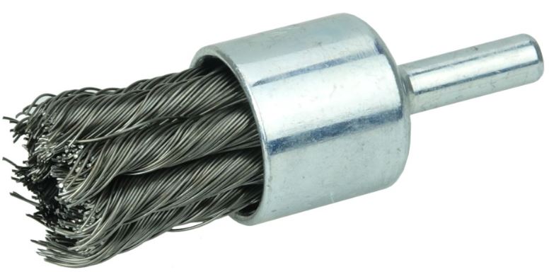 BRUSH END KNOTTED WIRE STL 3/4 X 1/4 X.020 - Steel